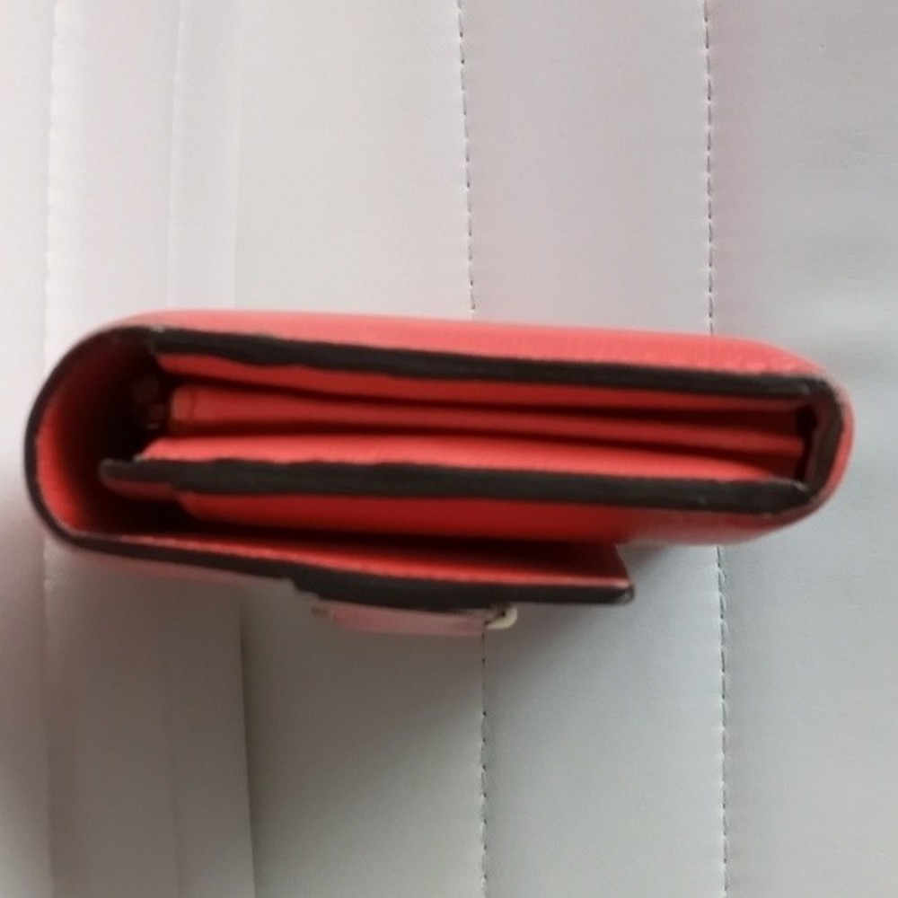 Gucci Red/Orange Leather Horse bit long wallet Authentic w/Chain & insert - Picture 13 of 15